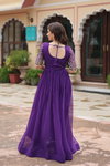 KA 1121 Faux Blooming Sequence Embroidery Gown Wholesale Shop In Surat
